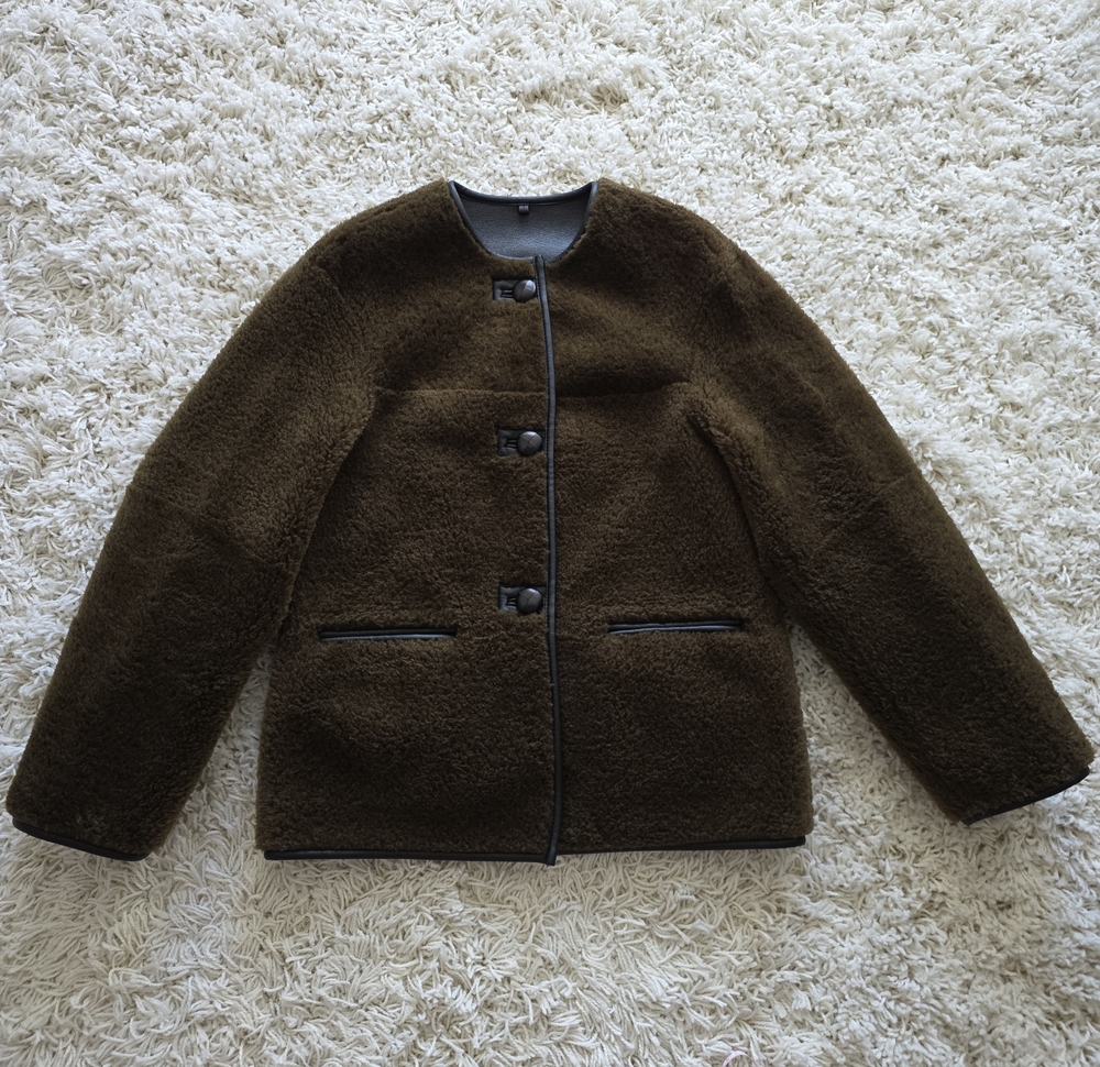 Mango Faux Teddy Shearling Coat With Appliques